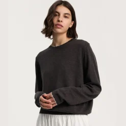 Aiayu strik - Isha dark brown melange