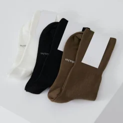 Aiayu strømper - Cotton Rib black