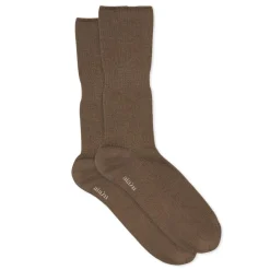 Aiayu strømper - Cotton Rib chestnut
