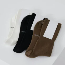 Aiayu strømper - Cotton Rib chestnut