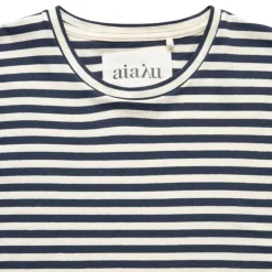Aiayu t-shirt - Classic Circular Striped mix night