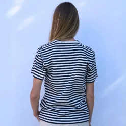 Aiayu t-shirt - Classic Circular Striped mix night