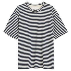 Aiayu t-shirt - Lui Circular Striped mix night