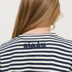 Aiayu t-shirt - Lui Circular Striped mix night