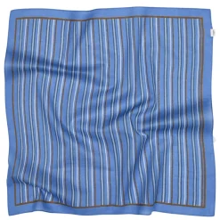 Becksöndergaard tørklæde - Scallopia Striped Cotta azure blue