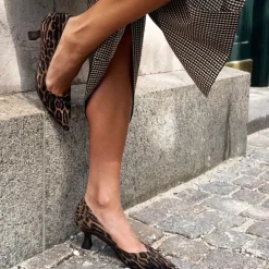 Billi Bi pump - A7462 leopardo cuoio suede