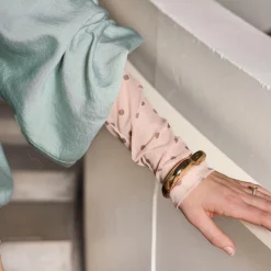 Black Colour bluse - Annie Mesh powder dot