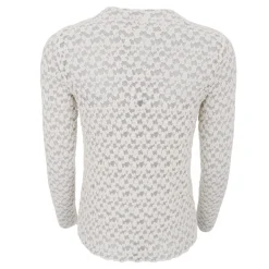 Black Colour bluse - Blair LS Lace off white