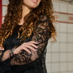 Black Colour bluse - Isabel Lace black