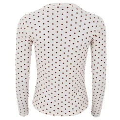 Black Colour bluse - Jennie Dotted Mesh cream