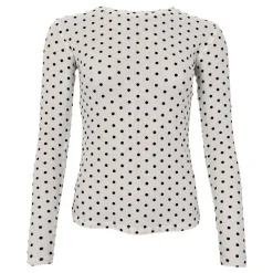 Black Colour bluse - Jennie Dotted off white