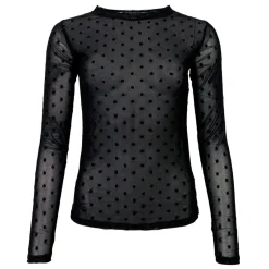 Black Colour bluse - Jennie Dotted black