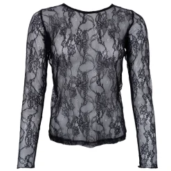 Black Colour bluse - Lara Lace black