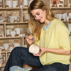 Black Colour cardigan - Dell yellow