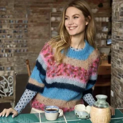 Black Colour strik - Sophie Striped multi