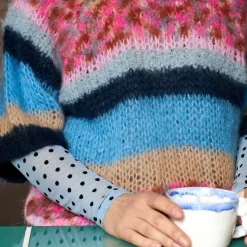 Black Colour strik - Sophie Striped multi