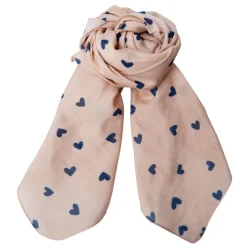 Black Colour tørklæde - Claudine Mini blue heart