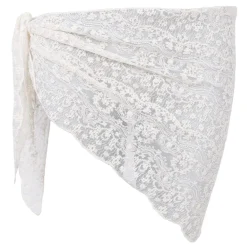 Black Colour tørklæde - Farianna Triangle Lace off white