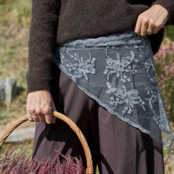 Black Colour tørklæde - Miriana steel grey