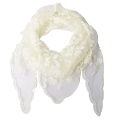 Black Colour tørklæde - Miriana Triangle Lace butter yellow