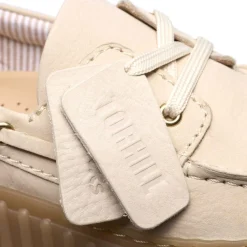 Clarks sko - Torhill Boat cream nubuck