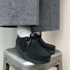 Clarks sko - Wallabee black suede