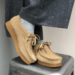 Clarks sko - Wallabee dark sand suede