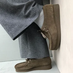 Clarks sko - Wallabee olive suede