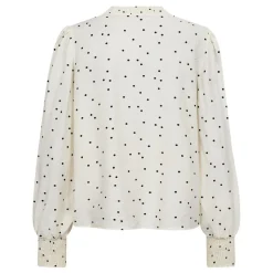 Co'couture bluse - Diem Dot off white/black