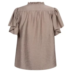 Co'couture bluse - Hera Frill SS walnut