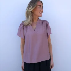 Co'couture bluse - Hera Frill SS old rose