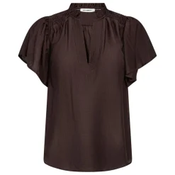 Co'couture bluse - Hera SS Frill mocca