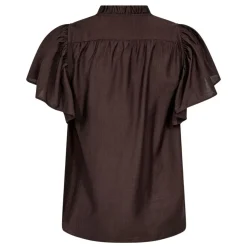 Co'couture bluse - Hera SS Frill mocca