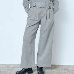 Co'couture bukser - Lance Pleat Sweat grey melange