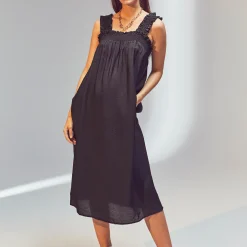 Co'couture kjole - Callum Smock Strap black