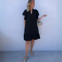 Co'couture kjole - Hera Crop Frill black