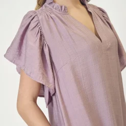 Co'couture kjole - Hera Crop Frill old rose