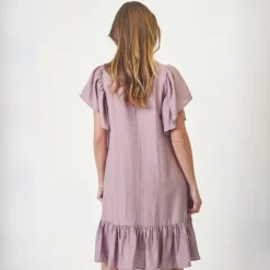 Co'couture kjole - Hera Crop Frill old rose