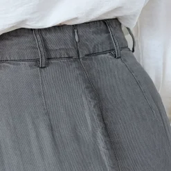 Co'couture nederdel - Anya Denim Pleat mid grey