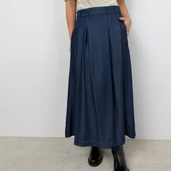 Co'couture nederdel - Anya Denim Pleat navy denim