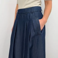 Co'couture nederdel - Anya Denim Pleat navy denim