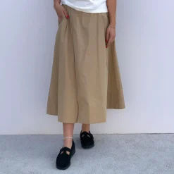 Co'couture nederdel - Cotton Crisp Midi khaki