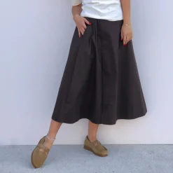 Co'couture nederdel - Cotton Crisp Midi mocca