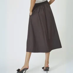 Co'couture nederdel - Cotton Crisp Midi mocca