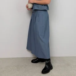 Co'couture nederdel - Elly Pleat dusty blue