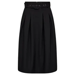 Co'couture nederdel - Luna Belt Midi Pleat black