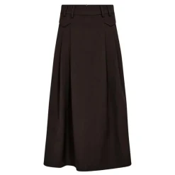 Co'couture nederdel - Luna Pocket Pleat dark brown