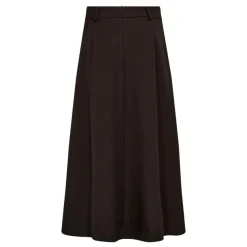 Co'couture nederdel - Luna Pocket Pleat dark brown