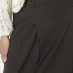 Co'couture nederdel - Luna Pocket Pleat dark brown