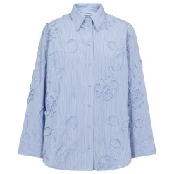 Co'couture skjorte - Xavier Avy Stripe pale blue